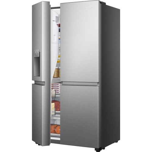 Hisense Ψυγείο Ντουλάπα RS818N4TIE 632lt Υ179xΠ91xΒ73εκ. Inox
