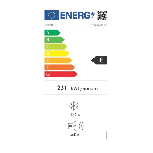 Hisense Καταψύκτης Μπαούλο FC386D4AWLYE 297lt Υ84,7xΠ111,4xΒ63εκ. Λευκό