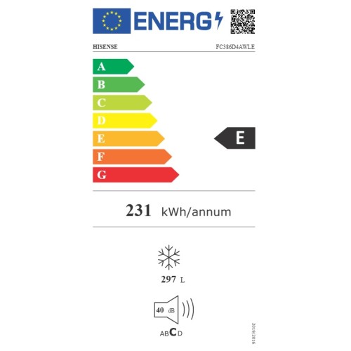 Hisense Καταψύκτης Μπαούλο FC386D4AWLE 297lt Υ84,7xΠ111,4xΒ63εκ. Λευκό