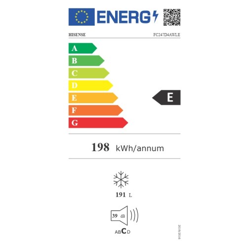 Hisense Καταψύκτης Μπαούλο FC247D4AWLE 191lt Υ85,3xΠ89,1xΒ55,7 εκ. Λευκό