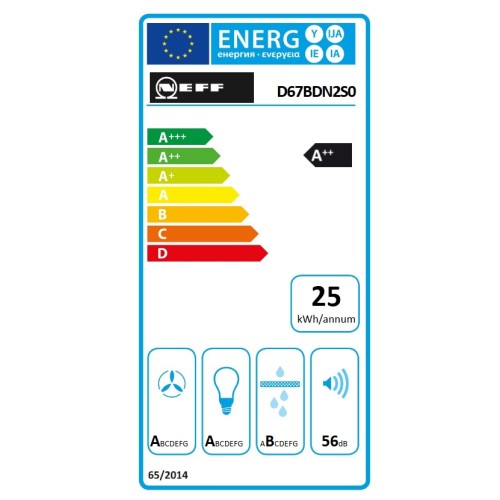 Neff Απορροφητήρας Καμινάδα D67BDN2S0 60cm Matt Black