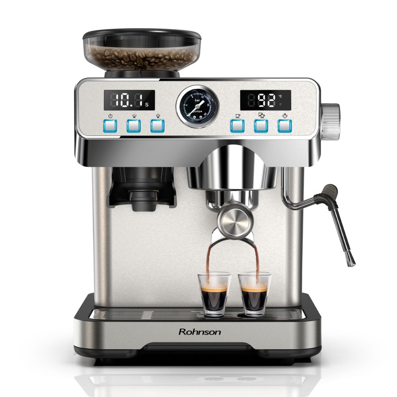 Rohnson Μηχανή Espresso R-98150 με Μύλο Άλεσης 20bar 1258W