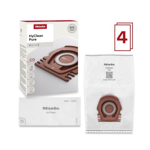 Miele Σακούλες & φίλτρο ηλεκτρικής σκούπας HyClean Pure 4τμχ.