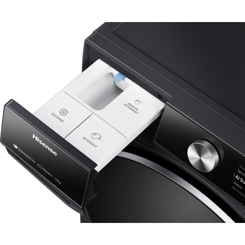 Hisense Πλυντήριο Ρούχων WF7S1247BB (12kg 1400 A)  Μαύρο
