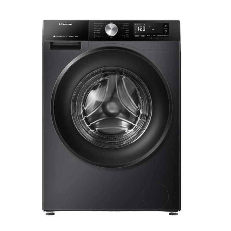 Hisense Πλυντήριο Ρούχων WF3S9043BB3 (9kg 1400 A) Μαύρο