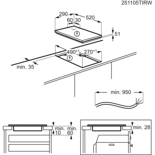 Electrolux Αυτόνομη Κεραμική Εστία LHR3233CK 29cm