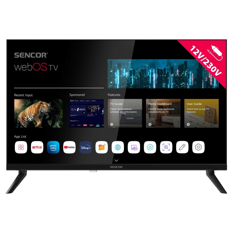 Sencor Τηλεόραση Smart SLE 24S830MB 12V HD Ready LED 24''