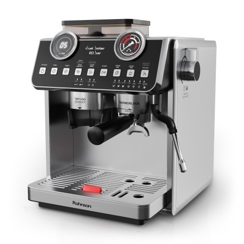 Rohnson Μηχανή Espresso R-98200 με Μύλο Άλεσης 20bar 2800W