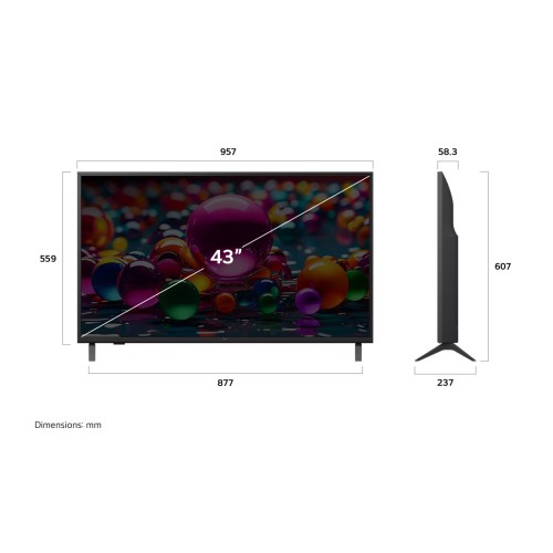 LG Τηλεόραση Smart 43UA75006LA 4K UHD LED AI UA75 HDR 43''