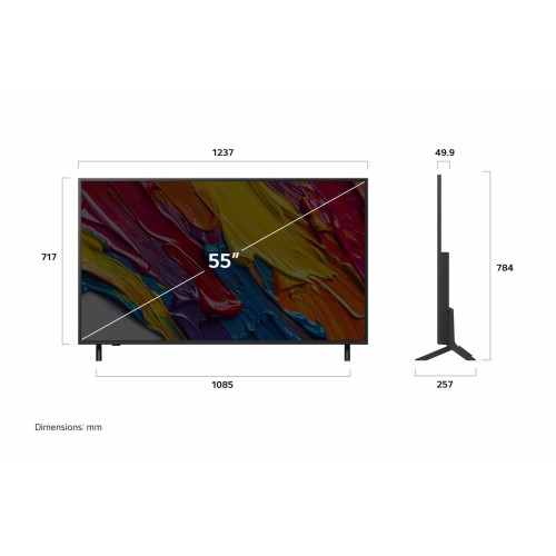 LG Τηλεόραση Smart 55QNED82A6B 4K UHD QNED AI QNED82 55''