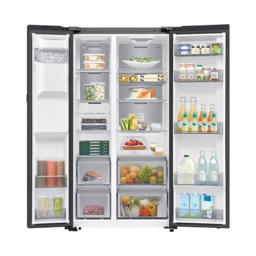 Samsung Ψυγείο Ντουλάπα RS80F64JEBEF Full No Frost 634Lt Υ178.6xΠ91.2xΒ71.6εκ. Μαύρο