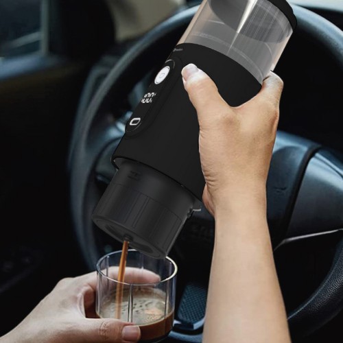 HomeVero Φορητή Μηχανή Espresso HV-PEM5B 8bar Μαύρο