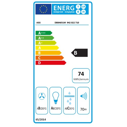 AEG Απορροφητήρας Καμινάδα DBB4651M 60cm