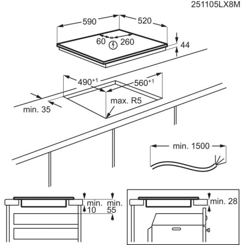 AEG Αυτόνομη Επαγωγική Εστία TN64IA00FB 60cm