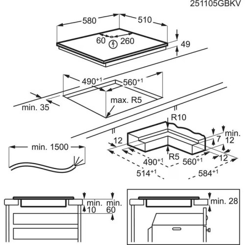 AEG Αυτόνομη Επαγωγική Εστία TO64IA0AIT (60cm)