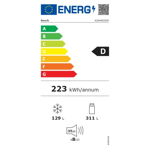 Bosch Ψυγειοκαταψύκτης KGN492IDF Total No Frost 440lt Υ203Π70Β66,7εκ. Inox