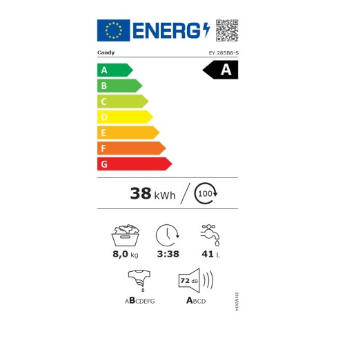 Candy Πλυντήριο Ρούχων EY 28SB8-S 8kg 1200 Στροφών