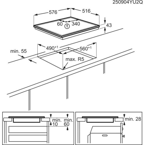 AEG Αυτόνομη Κεραμική Εστία ORS64A00XB 60cm
