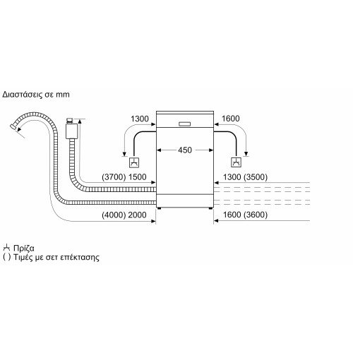 Bosch Πλυντήριο Πιάτων SPS4EMI11E για 10 Σερβίτσια Π45xY84,5εκ Brushed Steel