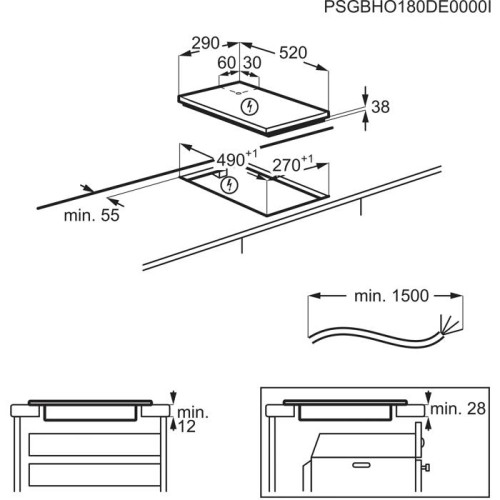 AEG Αυτόνομη Κεραμική Εστία HRB32310CB 29cm