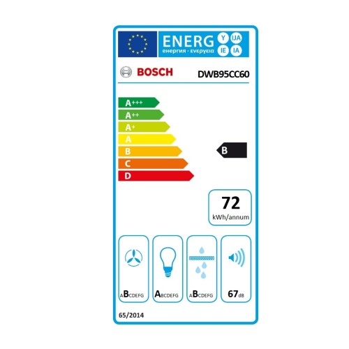 Bosch Απορροφητήρας Καμινάδα DWB95CC60 90cm Matt Black
