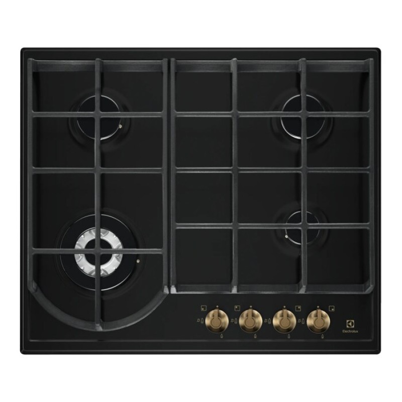 Electrolux Αυτόνομη Εστία Αερίου EGH6343ROR 59,5cm Μαύρη