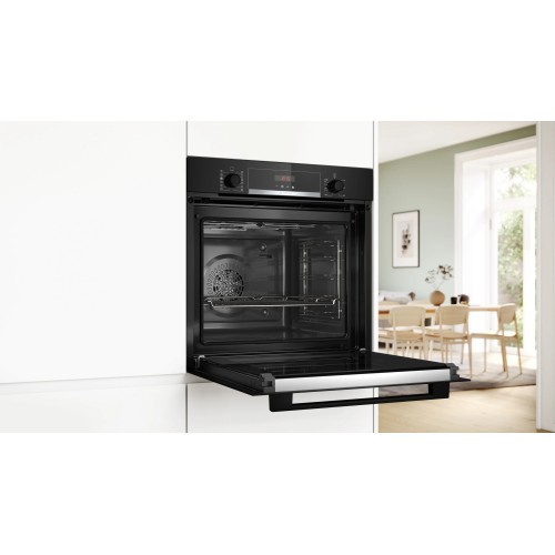 Bosch Εντοιχιζόμενος Φούρνος Ανω Πάγκου HQA574BB3 71lt Μαύρος