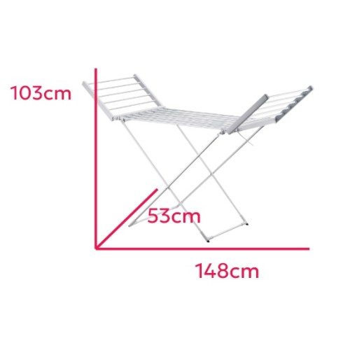 Singer Πτυσσόμενη Ηλεκτρική Απλώστρα Ρούχων Δαπέδου ECR5920 Αλουμινίου 148x53x103cm