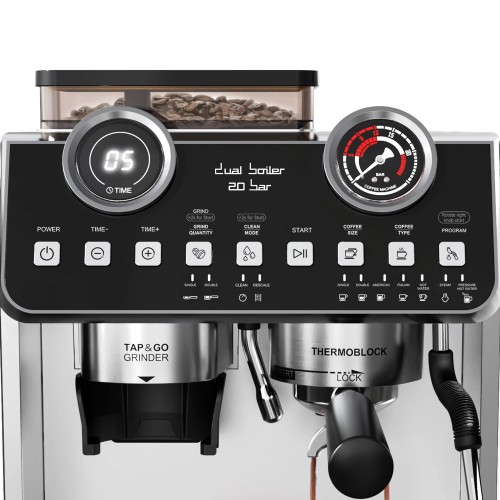 Rohnson Μηχανή Espresso R-98200 με Μύλο Άλεσης 20bar 2800W