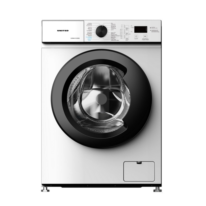 United Πλυντήριο Ρούχων UWM-6102BS 6kg 1000 Στροφών