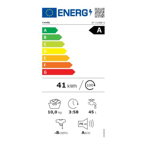 Candy Πλυντήριο Ρούχων EY 210B8-S (10kg 1200rpm Α)