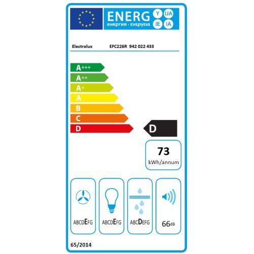 Electrolux Απορροφητήρας Καμινάδα EFC226R 60cm