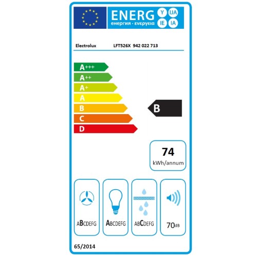 Electrolux Απορροφητήρας Καμινάδα LFT526X 60cm