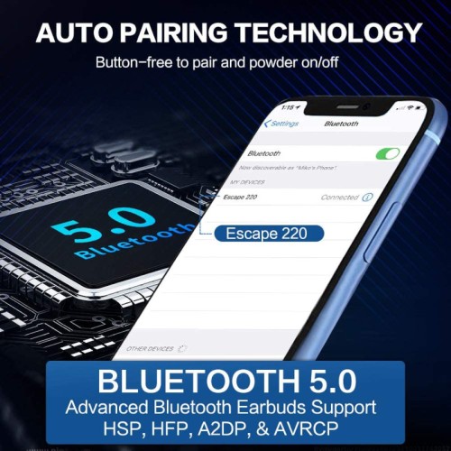 Motorola Motorola ESCAPE 220 Μαύρο Ασύρματα Bluetooth 5.0 over ear ακουστικά Hands Free - 14591-0016