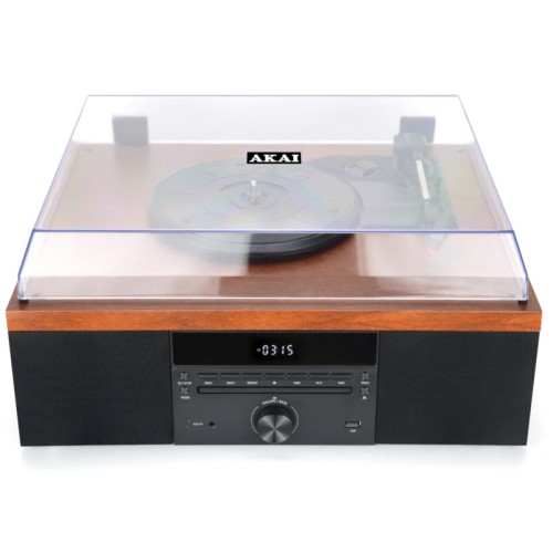 Akai Πικάπ ATT-14BT (110584-0006) με πικάπ, Bluetooth, CD player, USB και Ενσωματωμένα Ηχεία 10W