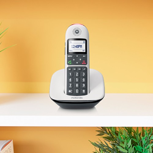 Motorola Motorola CD5001 (Ελληνικό Μενού) Ασύρματο τηλέφωνο συμβατό με ακουστικά βαρηκοΐας με φραγή αριθμών και ανοιχτή ακρόαση