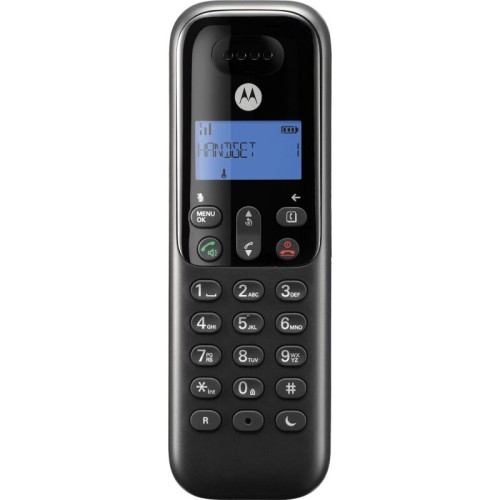 Motorola Ασύρματο Τηλέφωνο T501+ (14587-0114) Μαύρο