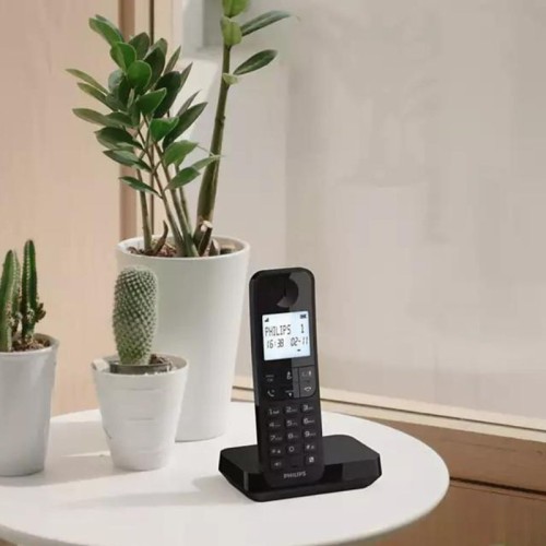 Philips Ασύρματο Τηλέφωνο D2701B/GRS (115087-0025) Μαύρο