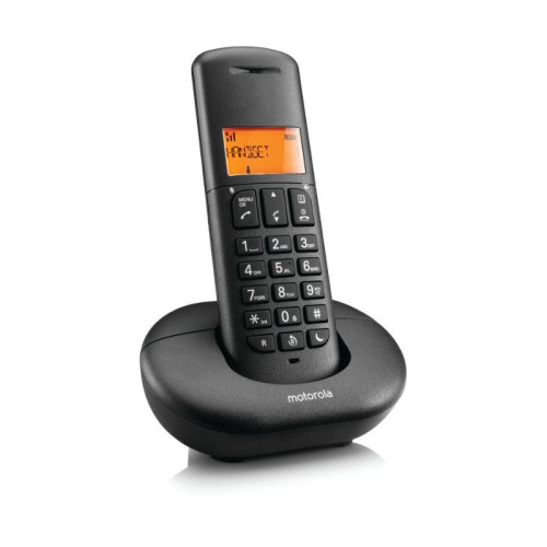 Motorola Motorola E221 Μαύρο Ασύρματο τηλέφωνο με φωτιζόμενη οθόνη, call block, Do Not Disturb και 50 μνήμες