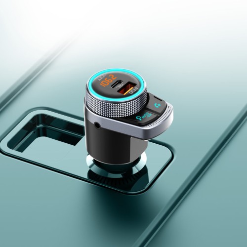 Akai Akai FMT-80BT FM transmitter και φορτιστής με Bluetooth, USB Type-A, Type-C, LED και Hands Free με noise cancellation-38W