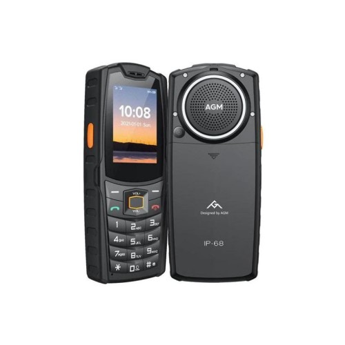 AGM Κινητό Τηλέφωνο M6 (120087-0001) Μαύρο αδιάβροχο, ανθεκτικό σε πτώση IP68/IP69K, Dual Sim με Bluetooth, USB, SD, FM, 4G
