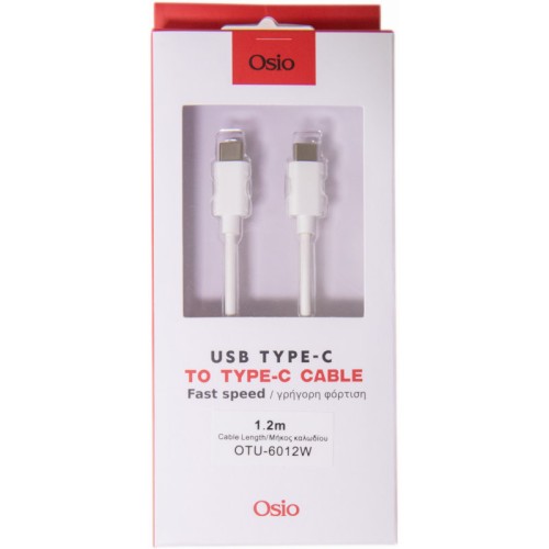 Osio Καλώδιο USB Type-C σε USB Type-C OTU-6012W (1120302-0006)