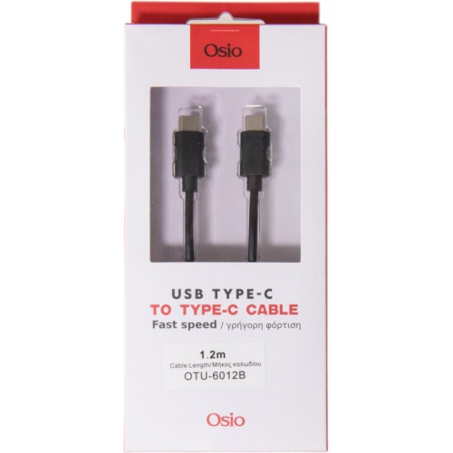 Osio Καλώδιο USB Type-C σε USB Type-C OTU-6012B (1120302-0005)