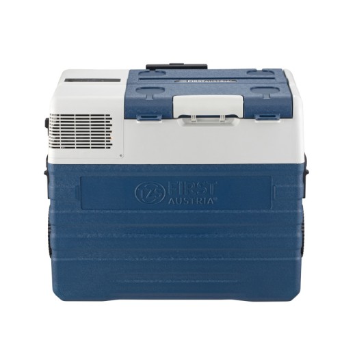 First Austria First Austria FA-5171 Τροχήλατο μπλε φορητό ηλεκτρικό ψυγείο θερμαντήρας με συμπιεστή, Bluetooth, USB-Out και οθόνη LED 230V/12V-43L καθαρά