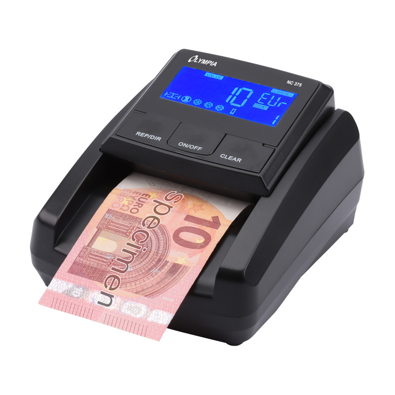 Olympia Μετρητής και ελεγκτής γνησιότητας χαρτονομισμάτων  NC 375 (947730375) με 4 αισθητήρες, USB και οθόνη