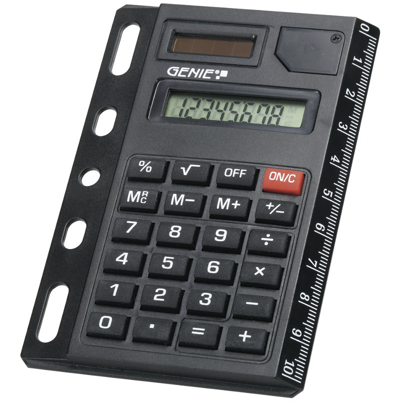 Genie Αριθμομηχανή τσέπης 325 με τρύπα για φακέλους