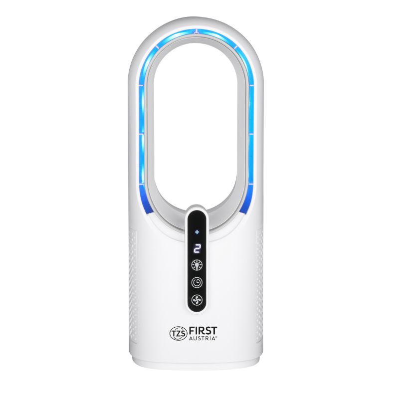 First Austria Επιτραπέζιος ανεμιστήρας FA-5552-WI επαναφορτιζόμενος χωρίς πτερύγια με 3 ταχύτητες και φως 7 χρωμάτων