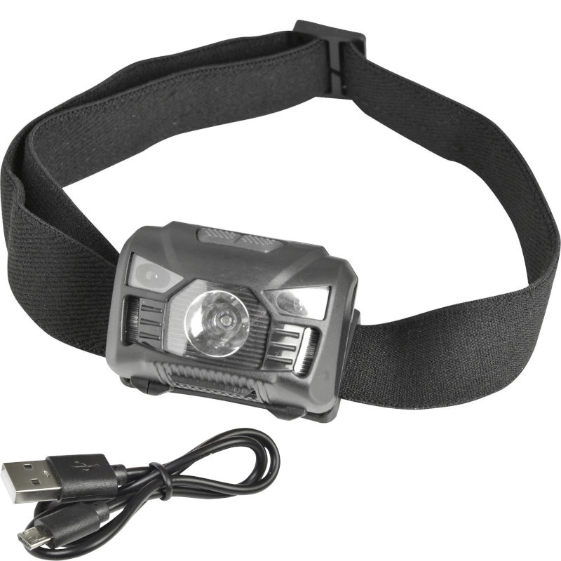 Heitech Φακός κεφαλής 04003642 επαναφορτιζόμενος  COB LED με αισθητήρα κίνησης 3 W