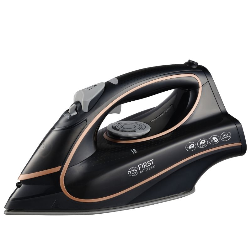 First Austria Σίδερο ατμού FA-5627-3-BA Μαύρο με κεραμική πλάκα 450 ml, 3200 W