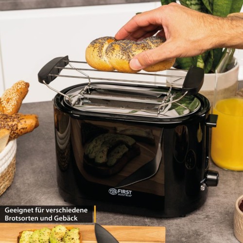 First Austria Φρυγανιέρα FA-5368-3-BA Μαύρη 2 θέσεων - 750W